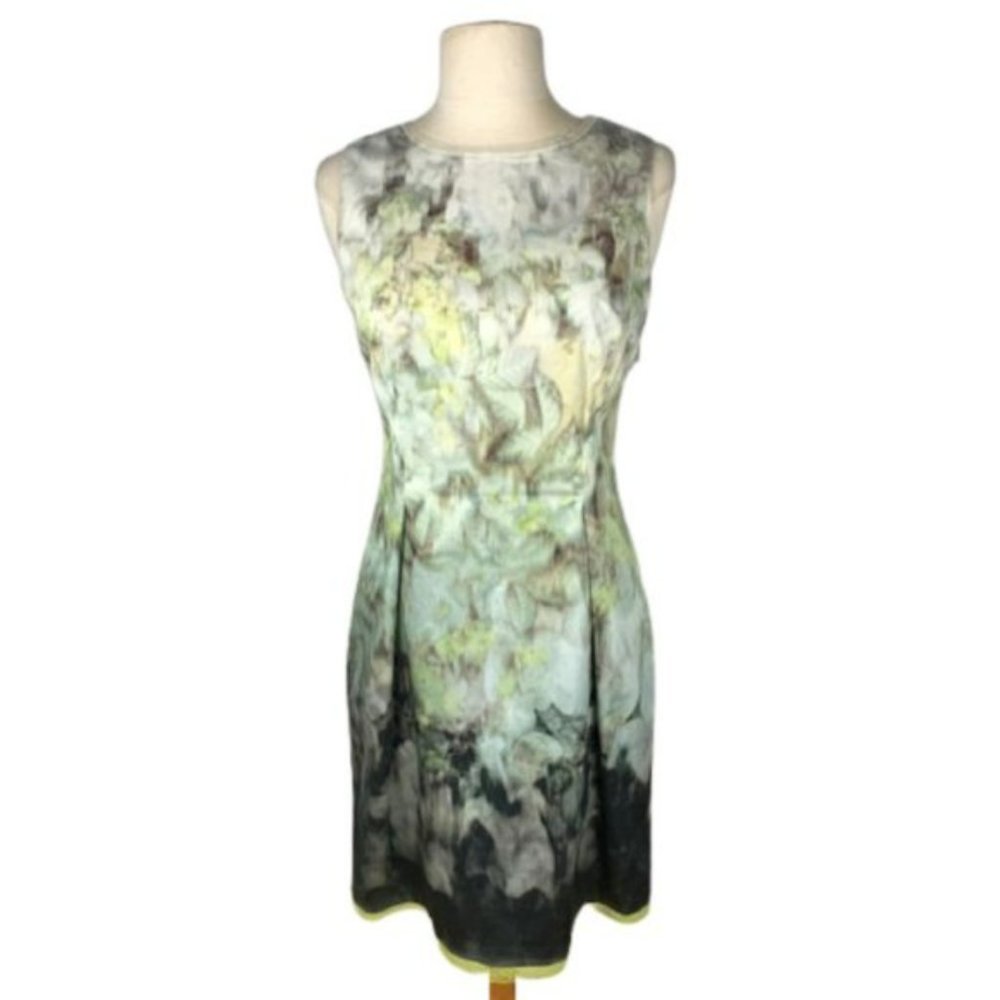 Elie Tahari Watercolor Print Holly Sheath Dress